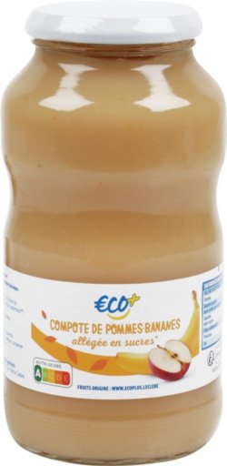 Bocal allégé en sucres pomme banane - 720 g - ECO +