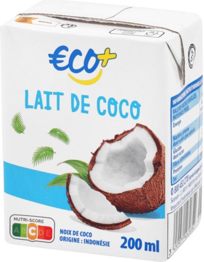 Lait de Coco - Brique 200ml - ECO +