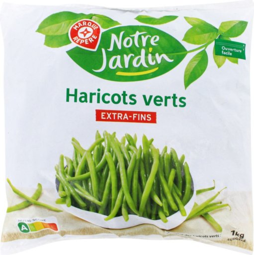 Haricots verts extra fins surgelés - 1 kg - NOTRE JARDIN