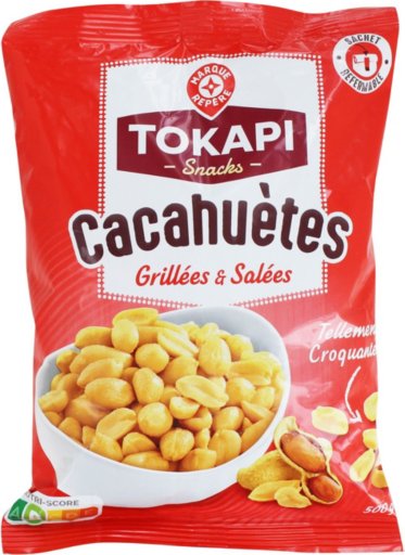 Cacahuètes grillées et salées - 500 g - TOKAPI