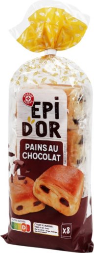 Pains au chocolat x8 - 360 g - EPI D'OR