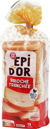 Brioche tranchée x18 - 500 g - EPI D'OR