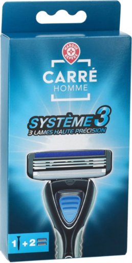 Rasoir 3 lames + 2 recharges - CARRE HOMME