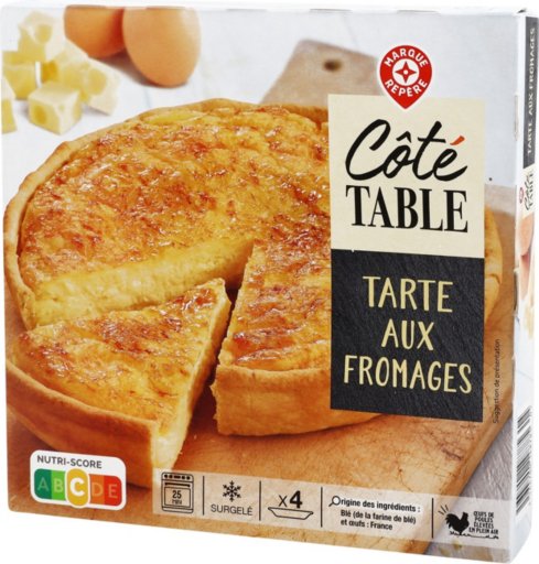 Tarte aux 3 fromages - 400 g - COTE TABLE
