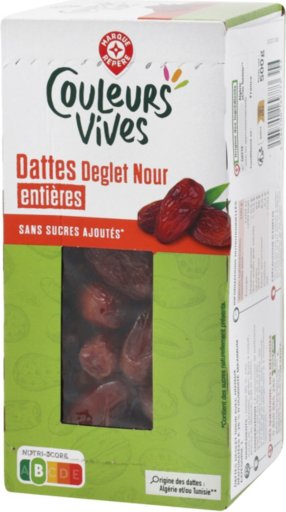 Dattes deglet nour coffret - 500 g - COULEURS VIVES