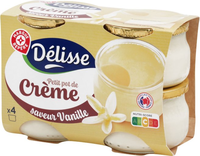 Petit pot de crème vanille - 4 x 100 g - DELISSE