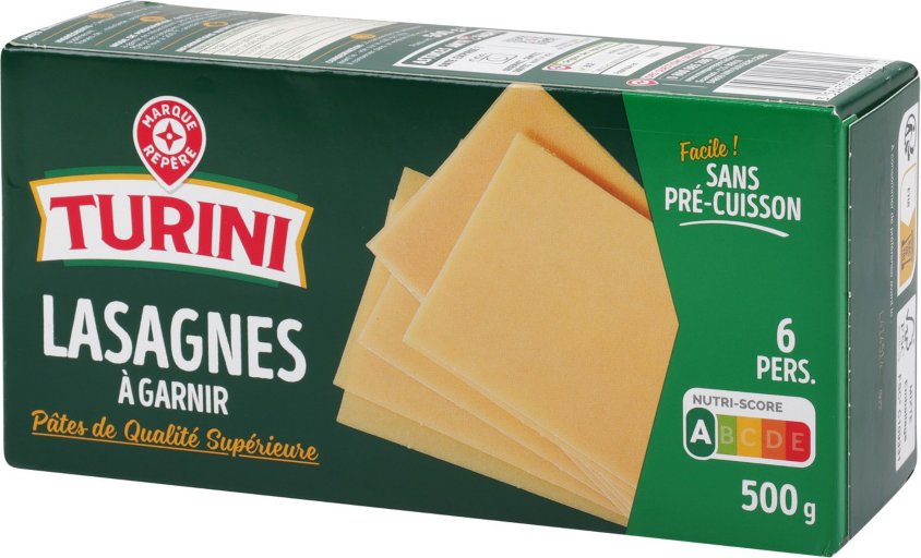 Lasagne boite carton - 500 g - TURINI