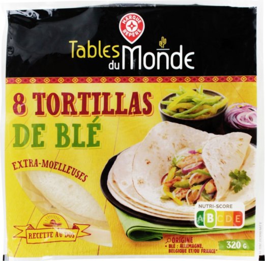 Tortillas de blé - 320 g - TABLES DU MONDE