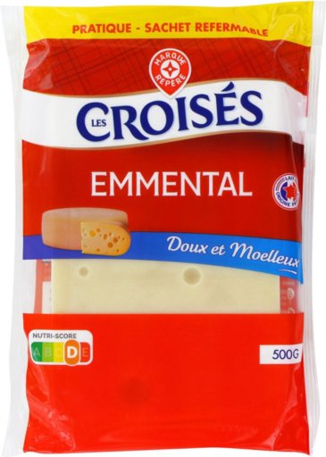 Emmental 29% Mat. Gr. - bloc 500 g - LES CROISES