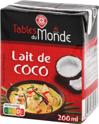 Lait de coco brique - 200 ml - TABLES DU MONDE