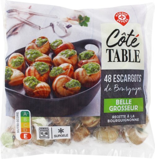 Escargots belle grosseur x48 - 355g - COTE TABLE