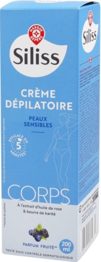 Crème dépilatoire corps peaux sensibles - 200ml - SILISS