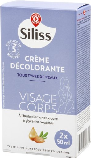 Crème décolorante visage et corps - 2 X50 ml - SILISS