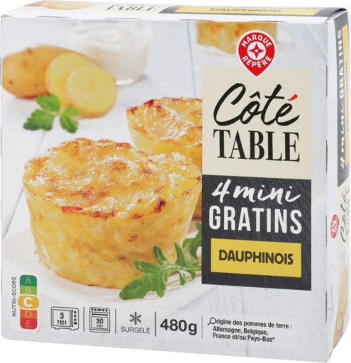 Mini gratins de pommes de terre x 4 - 480 g - COTE TABLE