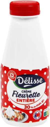 Crème fleurette entière 30% Mat. Gr. - 40 cl - DELISSE