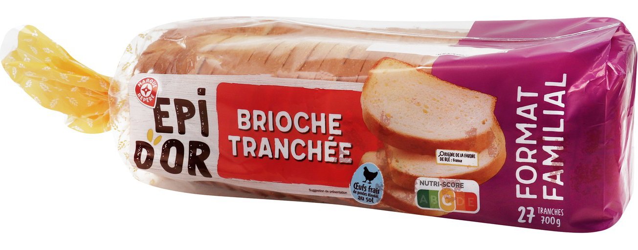 Brioche tranchée x27 - 700 g - EPI D'OR