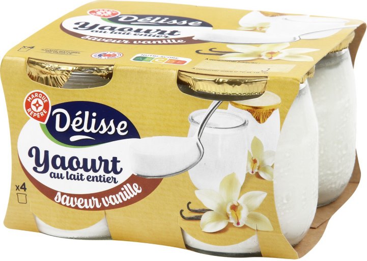Yaourt pot laitier vanille - 4 x 125 g - DELISSE