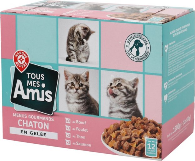 Menus gourmands junior x 12 - 1,2 kg - TOUS MES AMIS