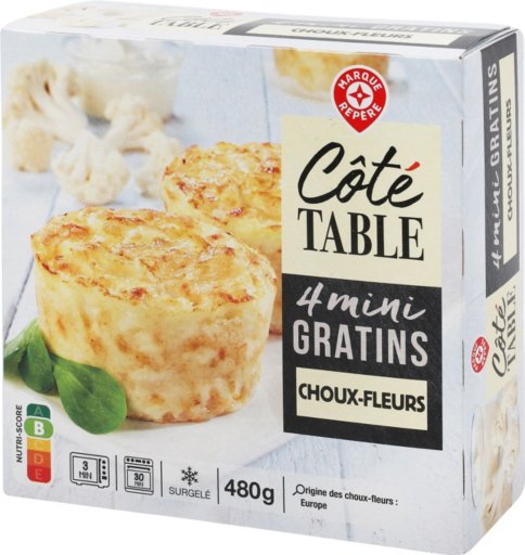 Mini gratins aux choux-fleurs x 4 - 480 g - COTE TABLE