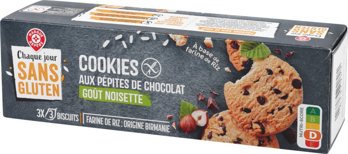 Cookies aux pépites de chocolat sans gluten - 150 g - CHAQ. JR S/ GLUTEN