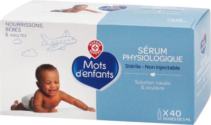 Sérum physiologique 5ml x40 - MOTS D'ENFANTS