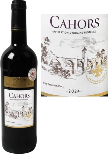 Vin Rouge Cahors AOP - 75cl - TERRASSES D'AUTAN