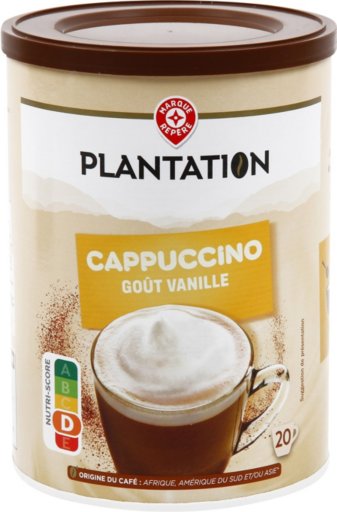 Cappucino saveur vanille - 310 g - PLANTATION