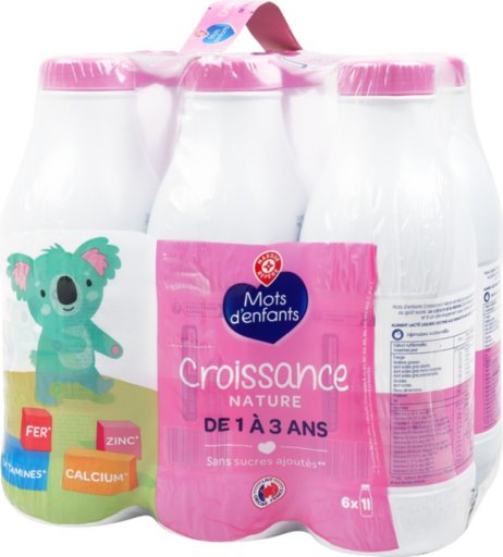 Lait de croissance - 6 x 1 l - MOTS D'ENFANTS