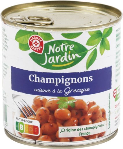Champignons à La Grecque 400g - NOTRE JARDIN