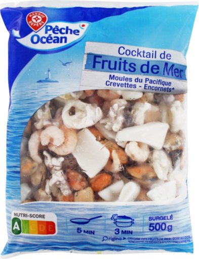 Cocktail de fruits de mer surgelés - sachet 500g - PECHE OCEAN