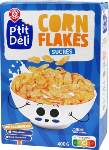 Corn flakes sucrés - 400 g - P'TIT DELI