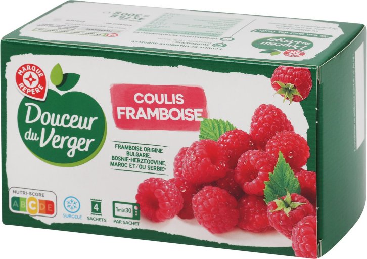 Coulis de framboise surgelé - 300 g - DOUCEUR DU VERGER