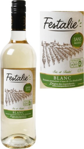 Vin blanc sans alcool - 75cl - FESTALIE