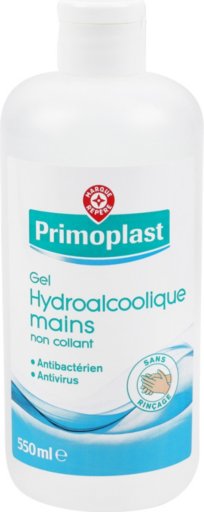 Gel hydroalcoolique mains- 550 ml - PRIMOPLAST