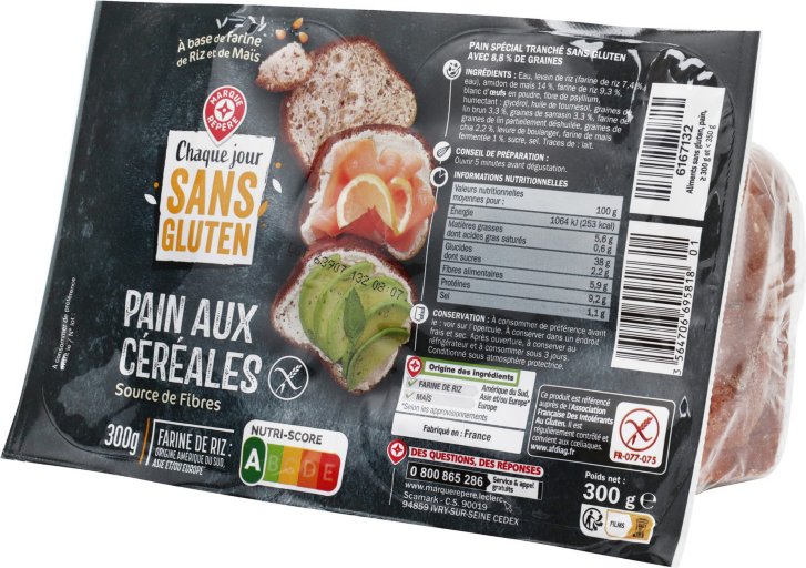 Pain aux céréales sans gluten - 300 g - CHAQ. JR S/ GLUTEN