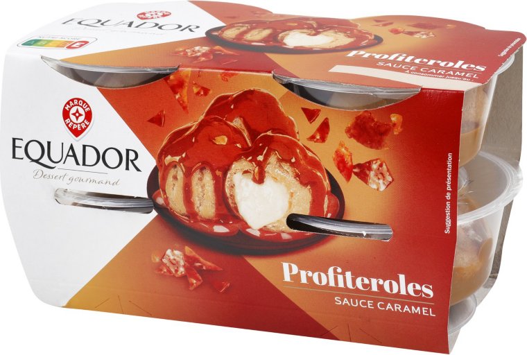 Profiteroles caramel - 4 x 90 g - EQUADOR