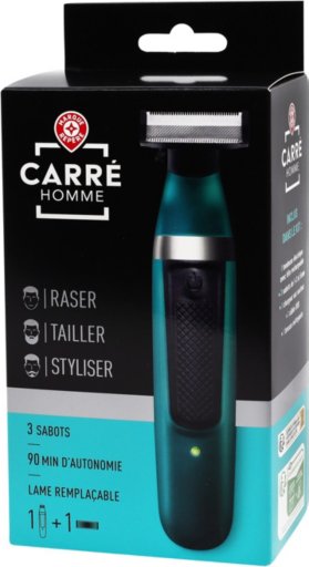Rasoir tondeuse hybride + 1 recharge - CARRE HOMME
