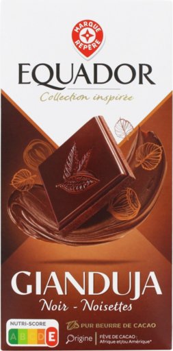 Chocolat Noir Gianduja - 100 g - EQUADOR