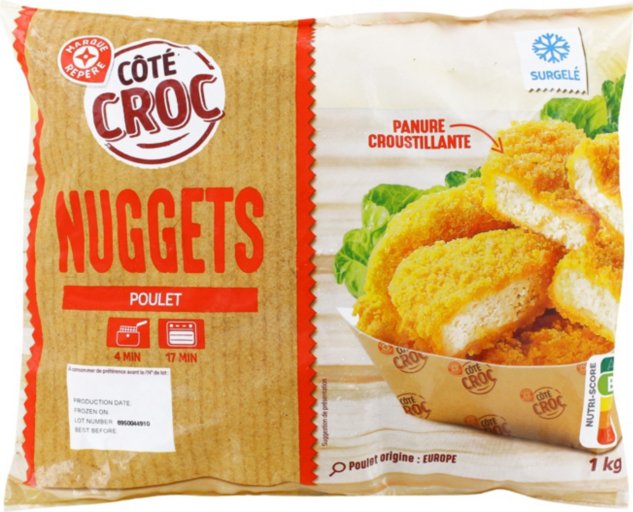 Nuggets de poulet 1 kg surgelés - COTE CROC