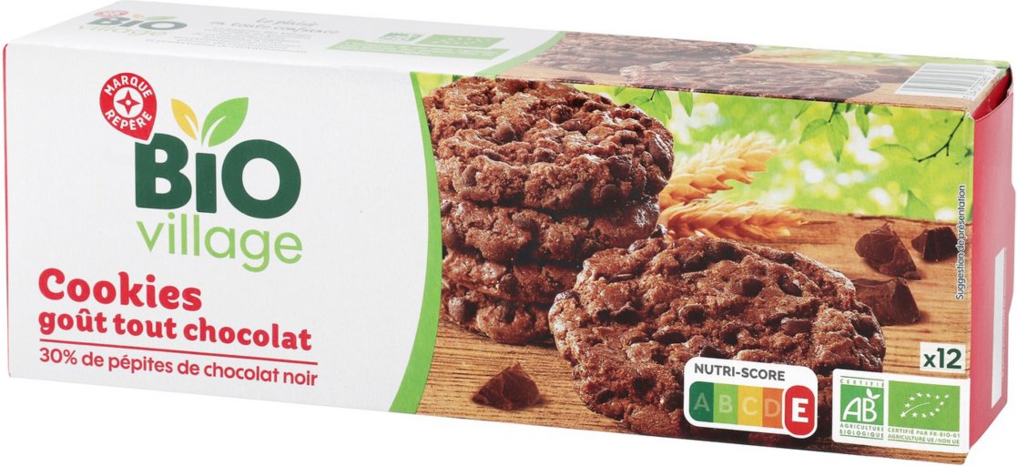 Cookies parfum tout chocolat bio - 200 g - BIO VILLAGE