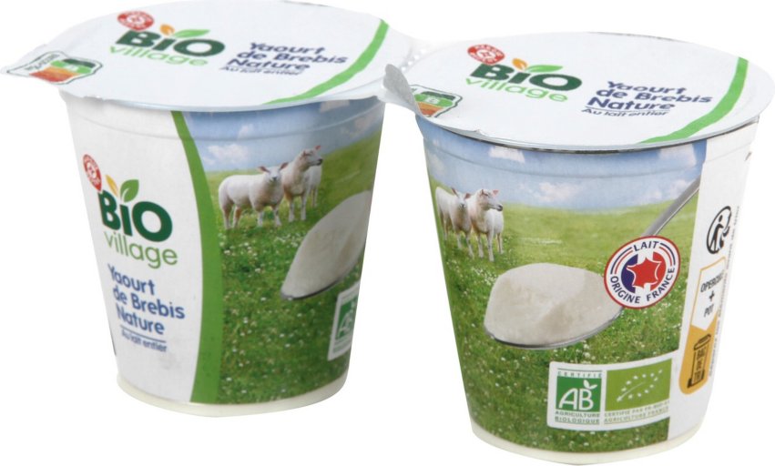 Yaourt au lait de brebis nature bio - 2 x 125 g - BIO VILLAGE