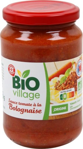 Sauce tomate à la bolognaise bio - 350 g - BIO VILLAGE