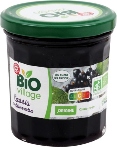 Confiture de cassis bio - 370 g - BIO VILLAGE