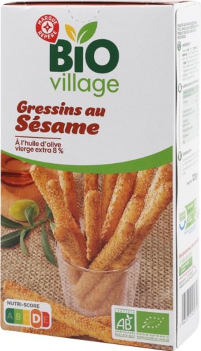 Gressins au sésame - 125 g - BIO VILLAGE