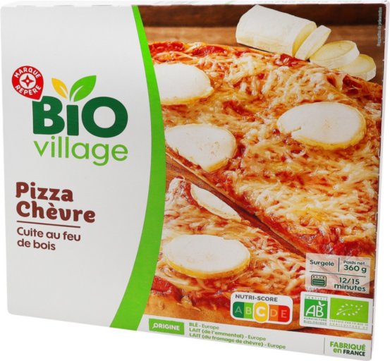 Pizza chèvre bio cuite au feu de bois - 360 g - BIO VILLAGE