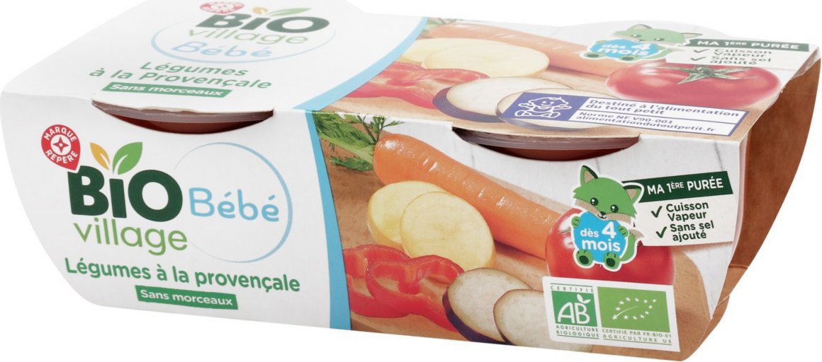 Bol légumes à la provençale dès 4 mois bio - 2 x 120 g - BIO VILLAGE