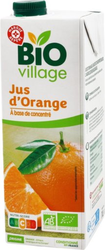Jus d'orange à base de concentré bio - 1 l - BIO VILLAGE