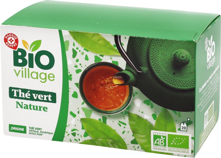 Thé vert bio 20 sachets - 36 g - BIO VILLAGE