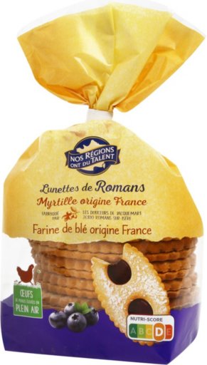 Lunettes de Romans fourrées à la myrtille de l'Ardèche - 350 g - NOS REGIONS ONT DU TALENT