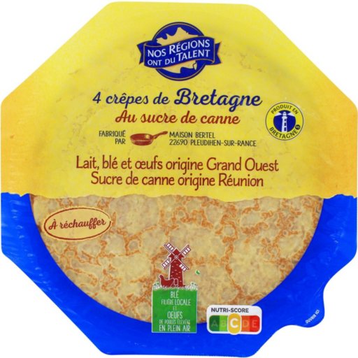 4 Crêpes de froment de Bretagne - 180 g - NOS REGIONS ONT DU TALENT